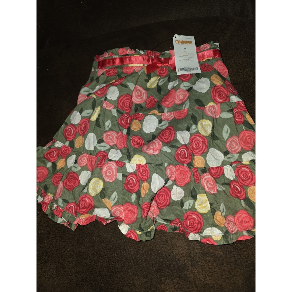 Gymboree unicorn garden floral skirt size 2t nwt‎
